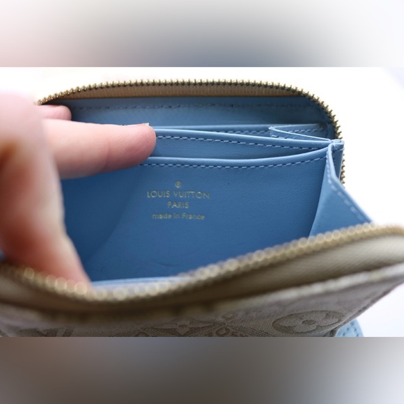 Louis Vuitton Beige White Jacquard Since 1854 Zippy Coin Purse - Picture 8 of 9